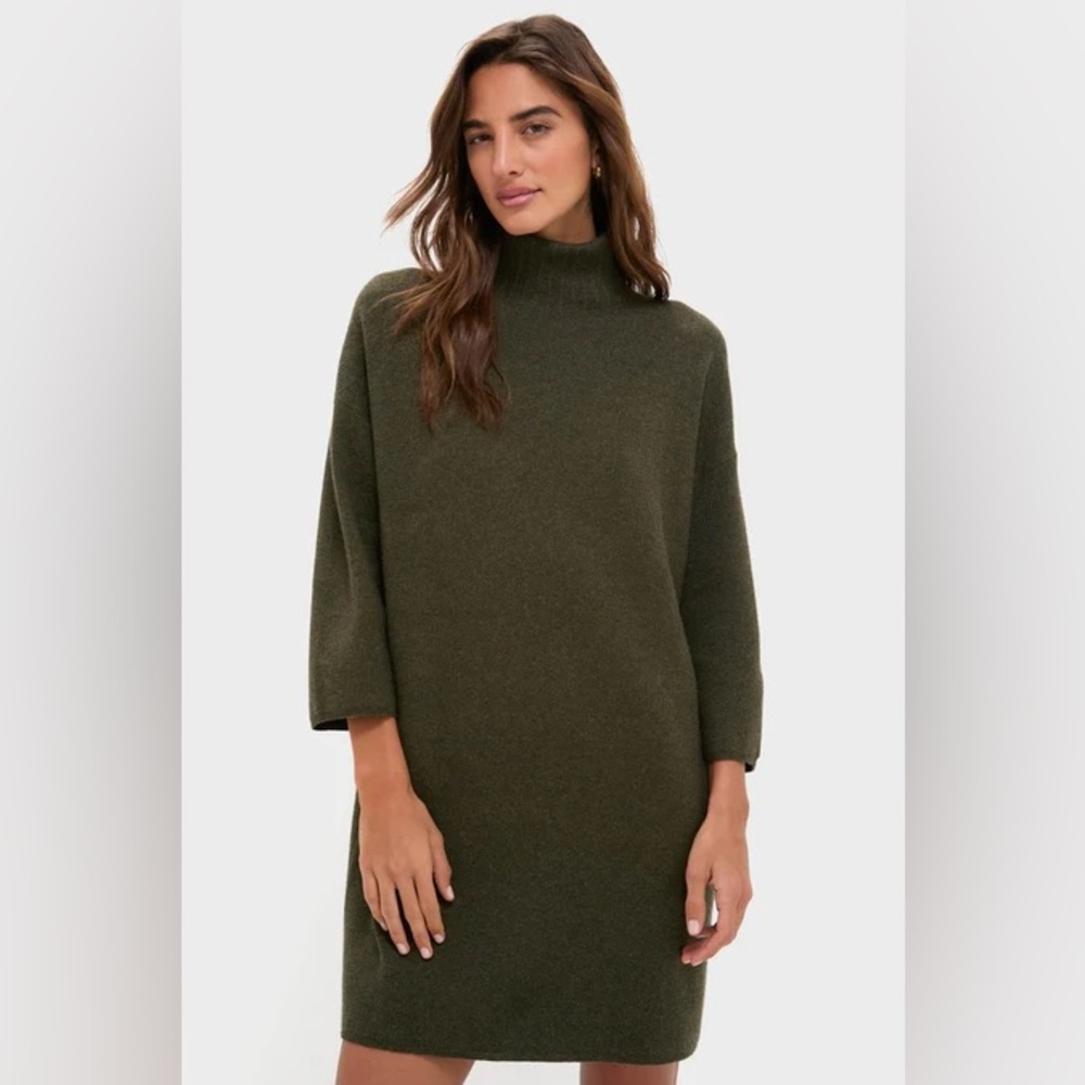 Pomander Place Tuckernuck Moss Green Vivianne Turtleneck Sweater Dress XL NWT - Picture 2 of 6